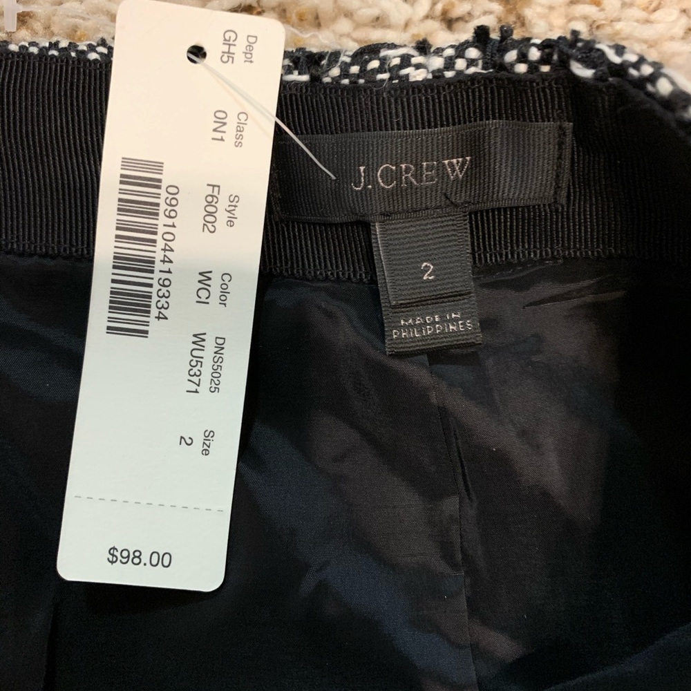 🎉HOST PICK🎉Brand New Black & White J. Crew Skirt - Picture 7 of 8